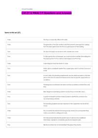 CM 2116 FINAL T/F Questions and Answers