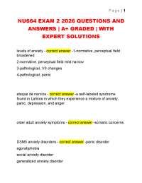 NU664 EXAM 2 2026 QUESTIONS AND ANSWERS | A+ GRADED | WITH EXPERT SOLUTIONS