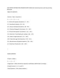2026 WATER DISTRIBUTION OPERATOR MATH EXAM 250+ Solved Questions with Step-by-Step Ration