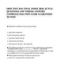OPSY 5315 RAO FINAL PAPER 2026 ACTUAL QUESTIONS AND VERIFIED ANSWERS COMPLETE SOLUTION G