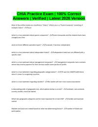 CHIA Exam Questions & Answers | 100% Correct Verified 2026