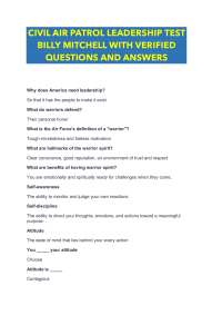 CIVIL AIR PATROL LEADERSHIP TEST BILLY MITCHELL WITH VERIFIED QUESTIONS AND ANSWERS