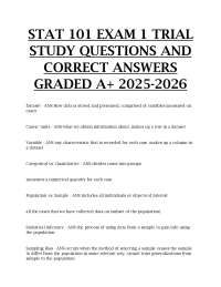 TAT 101 Exam 1 Trial Study Questions and Correct Answers (Graded A+ 2025–2026)