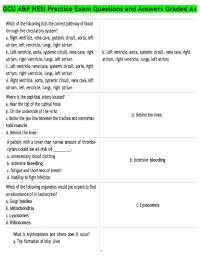 GCU A&P HESI Practice Exam Questions and Answers Graded A+
