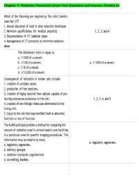 Chapter 1: Radiation Protection Exam Test Questions and Answers Graded A+