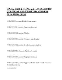 OPOTA UNIT 2 TOPIC 2A – 37 EXAM PREP QUESTIONS AND VERIFIED ANSWERS 2026 STUDY GUIDE