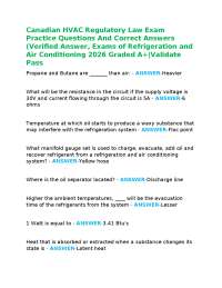 Canadian HVAC Regulatory Law Exam Practice Questions And Correct Answers (Verified Answer,
