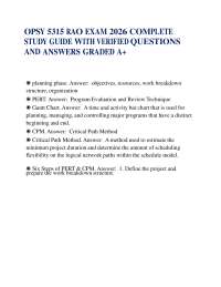 OPSY 5315 RAO EXAM 2026 COMPLETE STUDY GUIDE WITH VERIFIED QUESTIONS AND ANSWERS GRADED A+