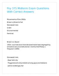 Psy 375 Midterm Exam Questions With Correct Answers