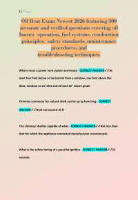 Oil Heat Certification Exam 2026 | 300 Verified Questions & Answers | Oil Burner Operation