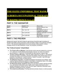 2026/2027 Alberta Occupational Therapy Jurisprudence Exam Prep -