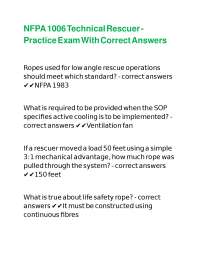 NC STATE TR ROPE NEW TEST REVIEW EXAM WITH CORRECT ANSWERS