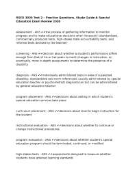 RSED 3000 Test 2 – Practice Questions, Study Guide & Special Education Exam Review 2026-16