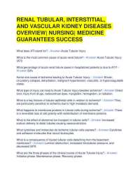 RENAL TUBULAR, INTERSTITIAL, AND VASCULAR KIDNEY DISEASES OVERVIEW| NURSING| MEDICINE GUAR