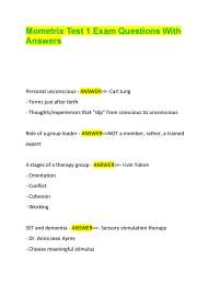 Mometrix Test 1 Exam Questions With Answers