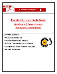 Florida ALF Core Study Guide (PDF) | (2026/2027) ALF Exam Qs and Ans | A+