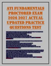 ATI FUNDAMENTALS PROCTORED EXAM