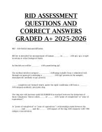 RID Assessment Practice Questions & Correct Answers (2025–2026)