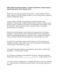 RSED 3000 Final Exam Auburn – Practice Questions, Study Guide & Special Education Exam Rev