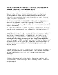 RSED 3000 Exam 2 – Practice Questions, Study Guide & Special Education Exam Review 2026-32