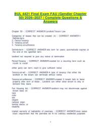 BUL 4421 Final Exam Review – FAU Gendler Business Law 1 (Chapter 50) 2026–2027 Study Guide