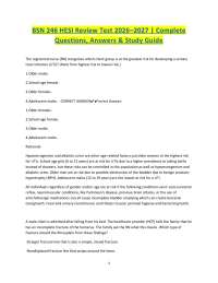 BSN 246 HESI Review Test – Nursing Essentials Study Guide (2026–2027) Practice Questions,