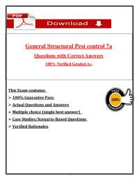 Structural Pest Control 7A Questions & Answers (2026/2027) | Pest Exam | Licensing (PDF)