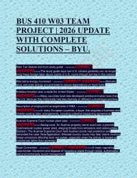 BUS 410 W03 TEAM PROJECT | 2026 UPDATE WITH COMPLETE SOLUTIONS – BYU.