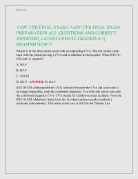 Aapc cpb final exam preparations all questions with answers 2026
