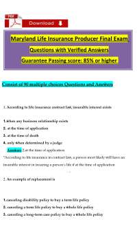 MD Life Final Exam: Comprehensive Maryland Life Insurance Licensing Study Guide