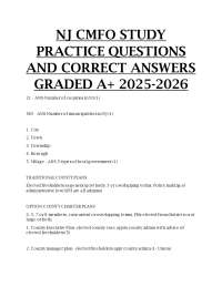 NJ CMFO Study Practice Questions and Correct Answers (Graded A+) 2025–2026