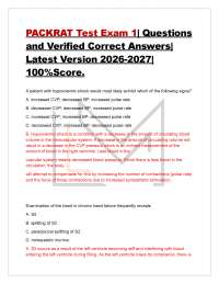 PACKRAT Test Exam 1| Questions and Verified Correct Answers| Latest Version 2026-2027|