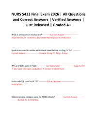 NURS 5432 Final Exam 2026 | All Questions and Correct Answers | Verified Answers
