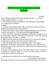 PJM Practice questions latest upload