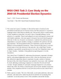 WGU C963 Task 2: Case Study on the 2040 US Presidential Election Dynamics
