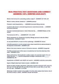 RCIS PRACTICE TEST QUESTIONS AND CORRECT ANSWERS 100% VERIFIED 2026-2027!!