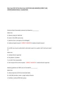EMT ACTUAL Block Exam QUESTIONS AND ANSWERS