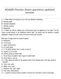 NDAEB Practice Exam questions updated version