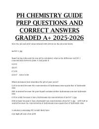 pH Chemistry guide prep questions and correct answers GRADED A+ 2025-2026