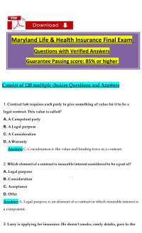 Maryland Life & Health Insurance Final Exam: Comprehensive Study Guide