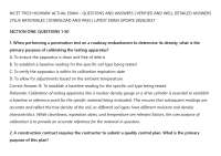 NICET TRO3 HIGHWAY ACTUAL EXAM – QUESTIONS AND ANSWERS | VERIFIED AND WELL DETAILED ANSWER