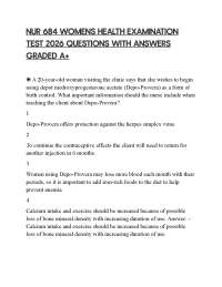 NUR 684 WOMENS HEALTH EXAMINATION TEST 2026 QUESTIONS WITH ANSWERS GRADED A+