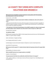 LA COUNTY TEST GRIND-WITH COMPLETE SOLUTIONS 2026 GRADED A+