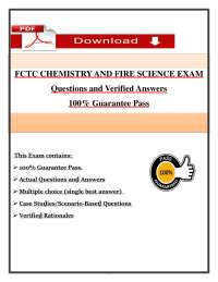 FCTC Chemistry & Fire Science Exam Q&A (2026/2027) | Fire Science | FCTC (PDF)