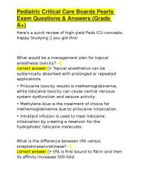Pediatric Critical Care Boards Pearls Exam Questions & Answers (Grade A+)