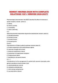 NEWEST NBCRNA EXAM WITH COMPLETE SOLUTIONS 100% VERIFIED 2026-2027!!