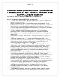 California Water System/Treatment Operator Grade 5 Exam – QUESTIONS AND VERIFIED ANSWERS W