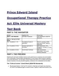 PEI Occupational Therapy Jurisprudence & RHPA S-Tier Test Bank 2026/2027