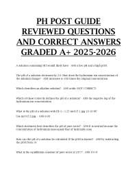 pH Post-Guide Review Questions and Correct Answers (A+ Grade 2025–2026)