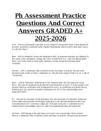 pH Assessment Practice Questions & Answers (A+ Chemistry 2025–2026)